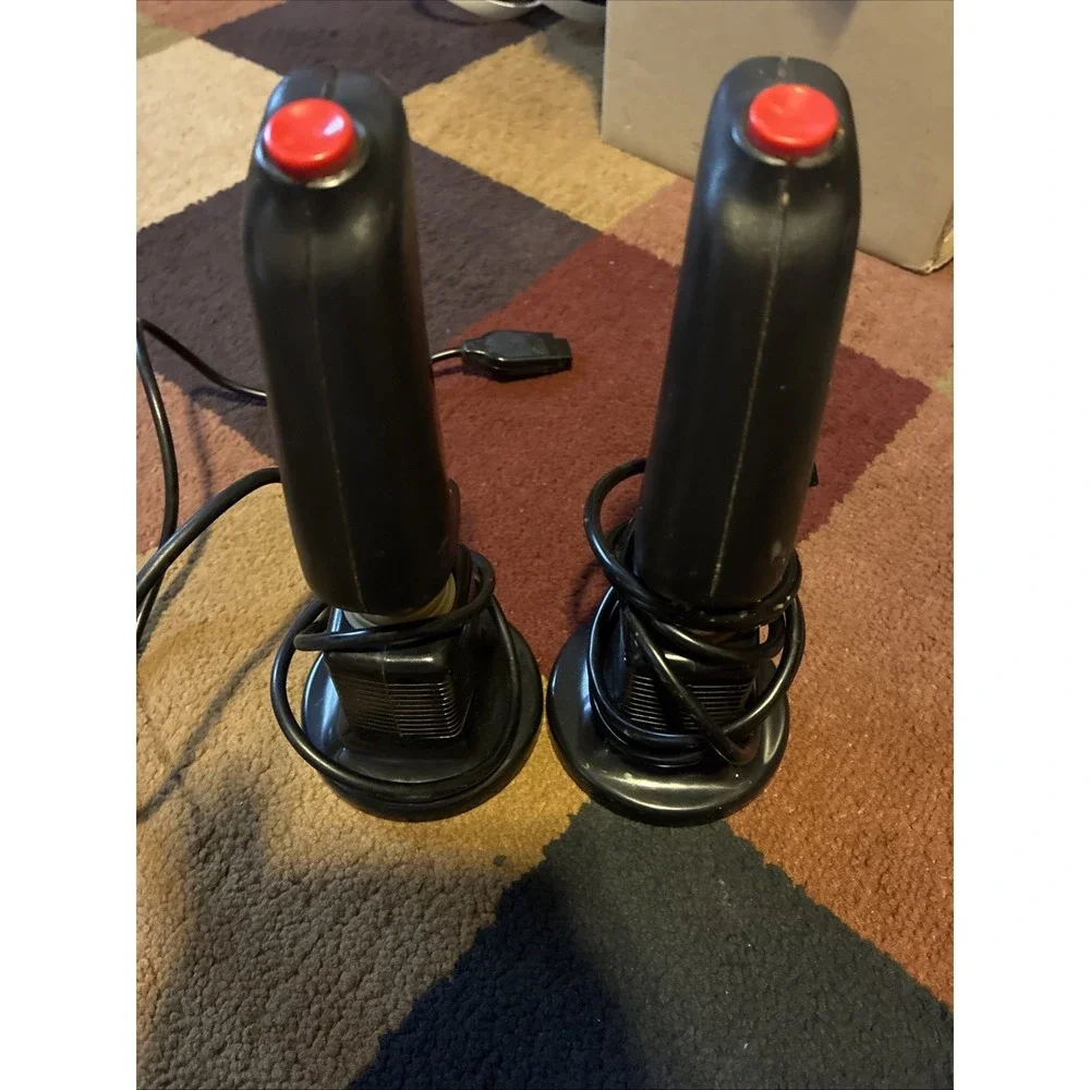 Lot of 2 Atari 2600 Joystick Game Controllers Flight Controllers